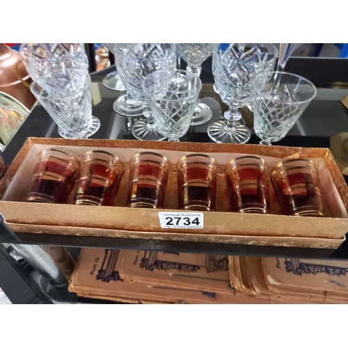 2734 - A quantity of wine and sherry glasses