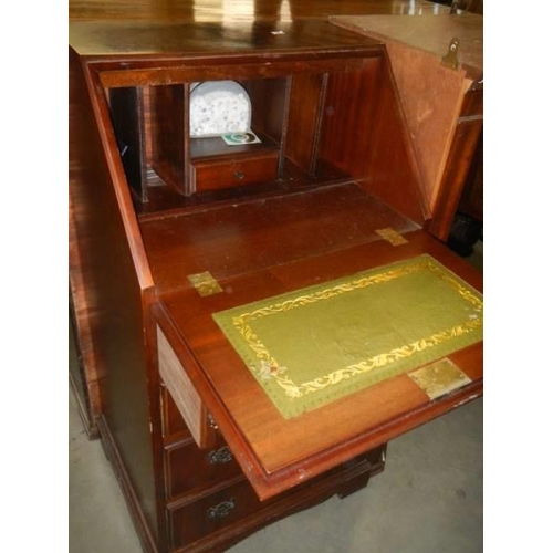 1635 - An Edwardian mahogany slim ladies bureau, COLLECT ONLY.