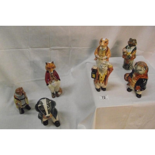 72 - 7 Woodland pottery animals by Cinque Ponts pottery The Monastries Rye