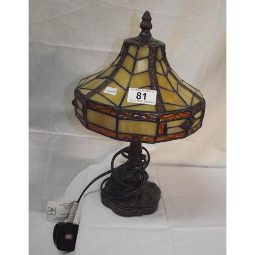 81 - A leaded glass lamp COLLECT ONLY