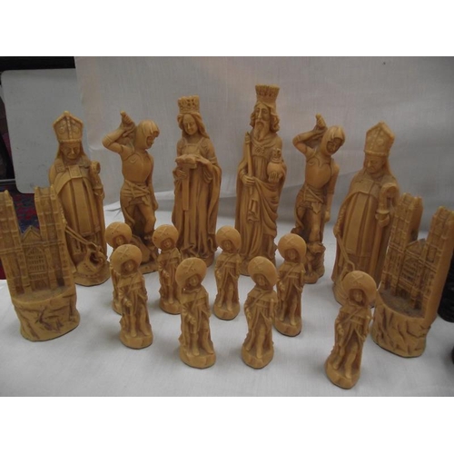 103 - An ecclesiastical resin chess set