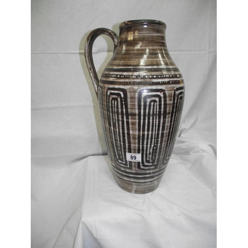 89 - A Ponts pottery Rye tall vase with handle COLLECT ONLY