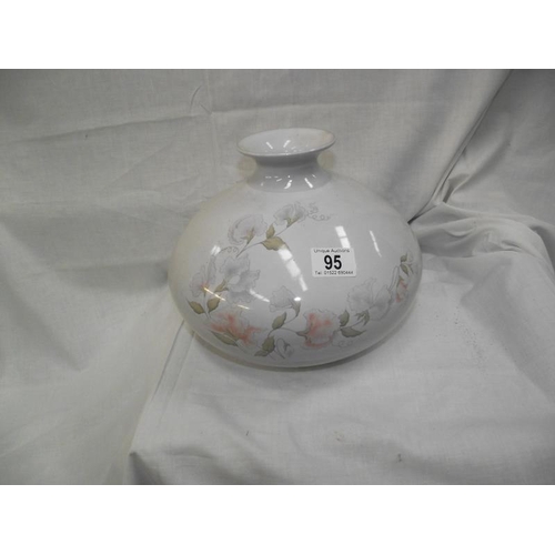 95 - A large Denby Dauphine bulbous pottery vase COLLECT ONLY