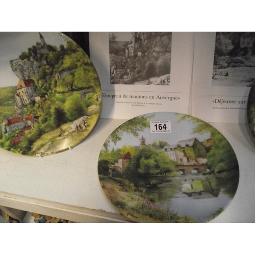 164 - 5 boxed Limoges collectors plates of places in France