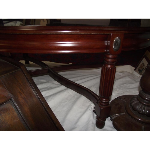 173 - Darkwood stained oval coffee table COLLECT ONLY