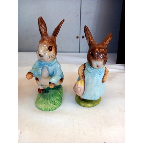 180 - 4 Rabbit figures including Beatrix Potter, Astro Bunnykins and Watership down