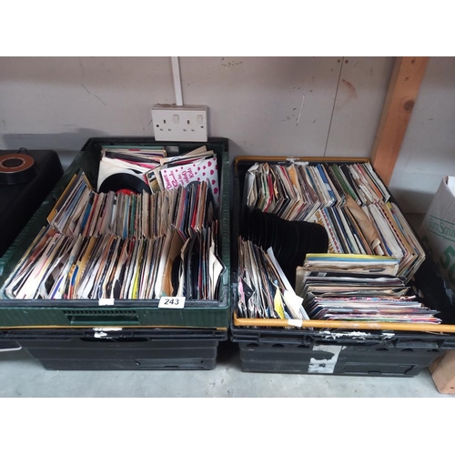 243 - A quantity of 45rpm records (2 boxes) COLLECT ONLY