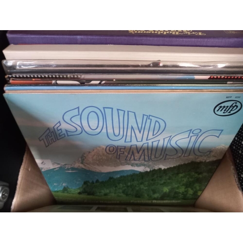 245 - A quantity of LP's & 45rpm records (1 box & 2 carry cases) COLLECT ONLY