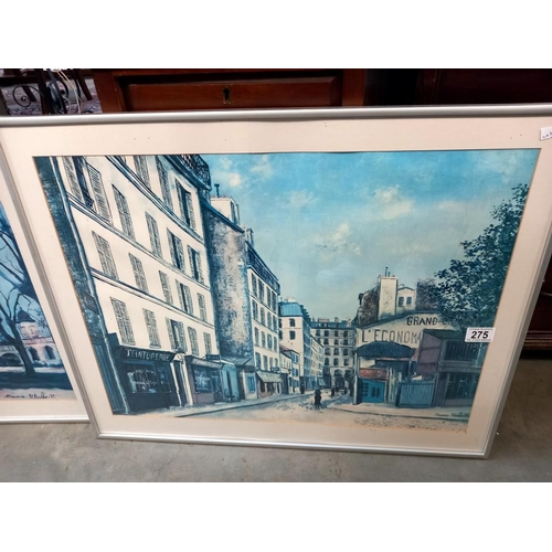 275 - 2 framed & glazed Maurice Utrillo prints COLLECT ONLY