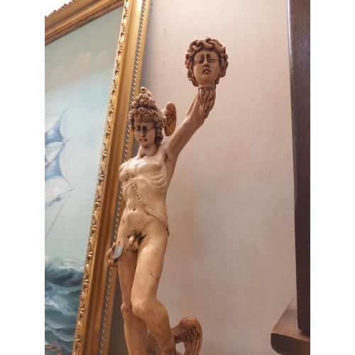 280 - A resin statue of Perseus slaying medusa A/F