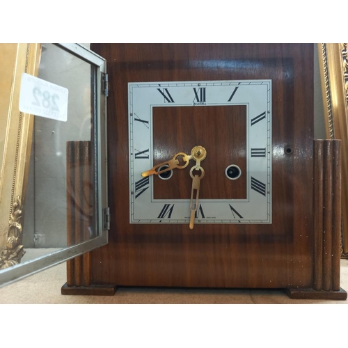 282 - An art deco mantle clock COLLECT ONLY