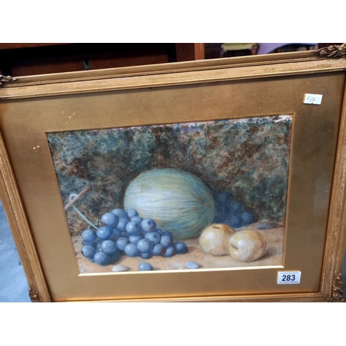 283 - A gilt framed & glazed still life 54cm x 35cm COLLECT ONLY