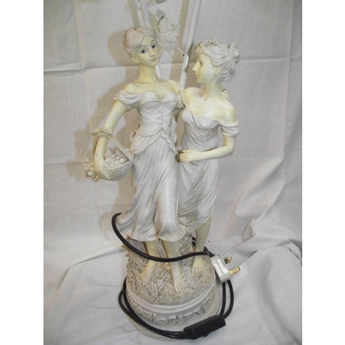 171 - A classical figurine group table lamp COLLECT ONLY