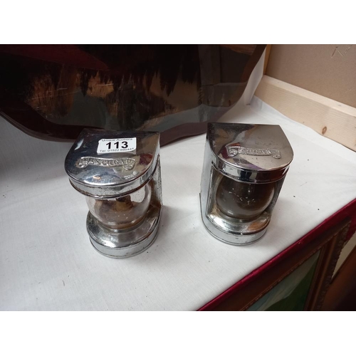 113 - A pair of vintage Stern & Masthead boat lamps - 1 A/F