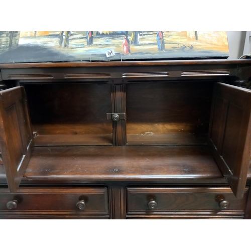 296 - A 1950's oak buffet COLLECT ONLY