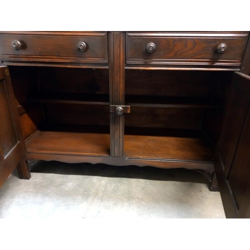 296 - A 1950's oak buffet COLLECT ONLY