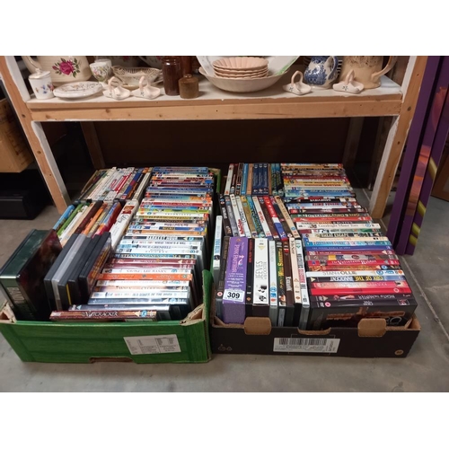 309 - 2 boxes of DVDs Collect only