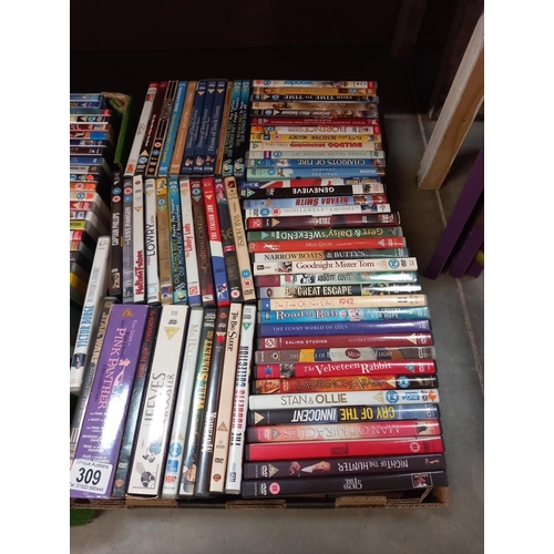 309 - 2 boxes of DVDs Collect only