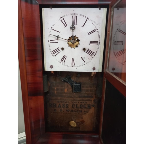 319 - A 19th century American wall clock, COLLECT ONLY.