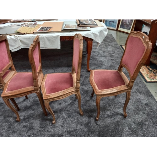 329 - A set of six French 19th century oak dining chairs, COLLECT ONLY.