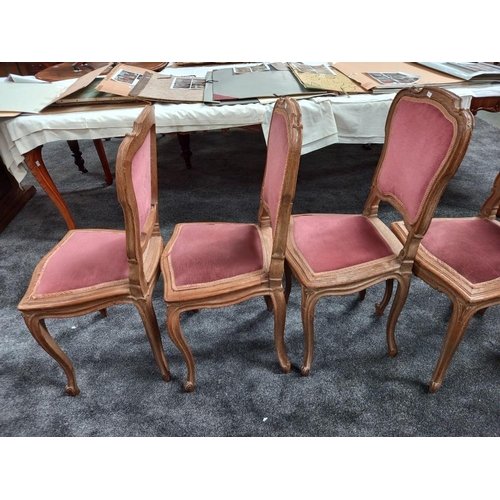 329 - A set of six French 19th century oak dining chairs, COLLECT ONLY.