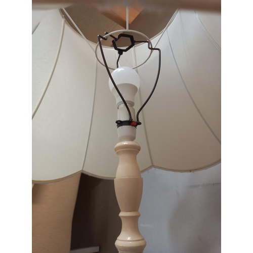 342 - A vintage painted floor standing lamp standard