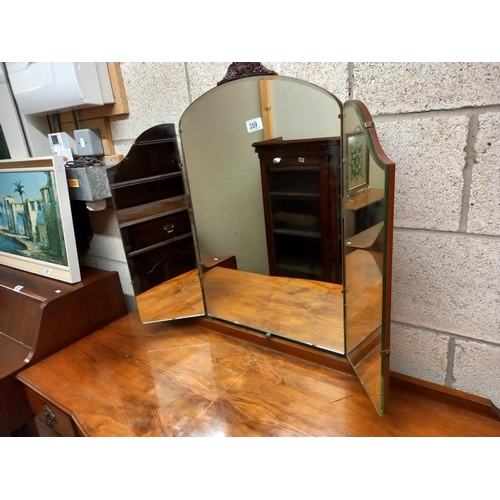 359 - A 1930's mirror back dressing table, COLLECT ONLY.