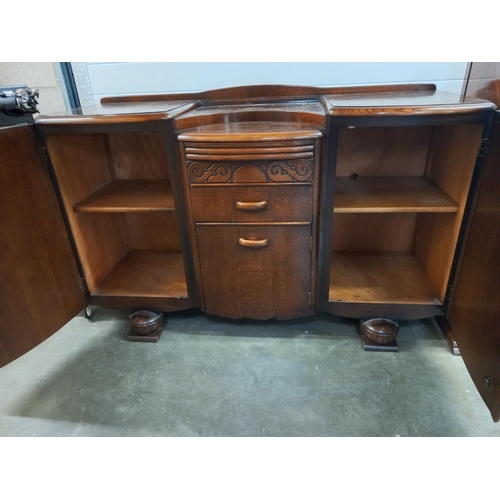 367 - A 1950's oak sideboard, COLLECT ONLY.