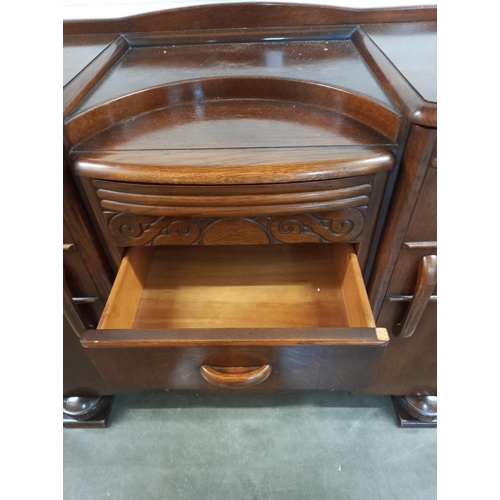 367 - A 1950's oak sideboard, COLLECT ONLY.