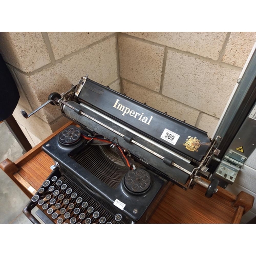 369 - A vintage Imperial typewriter.