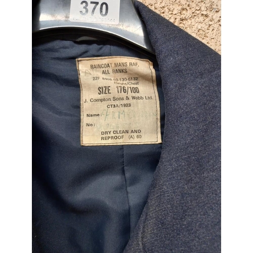 370 - A vintage RAF raincoat.