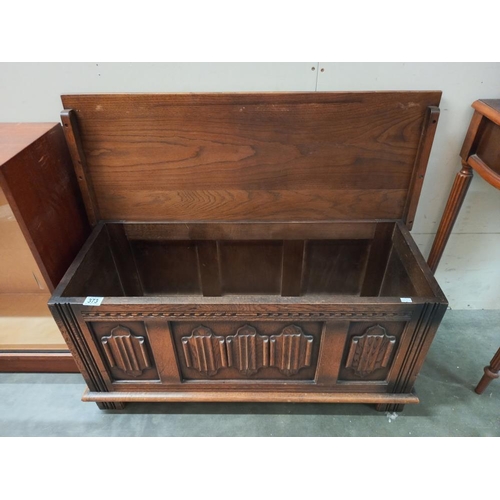 373 - A 1950's oak blanket box, COLLECT ONLY.