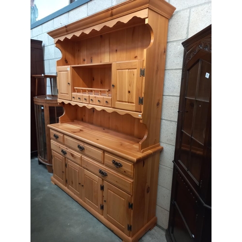 374 - A large solid pine dresser COLLECT ONLY