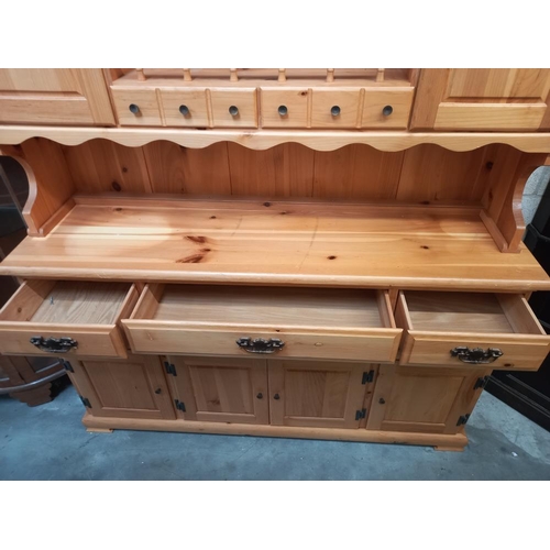 374 - A large solid pine dresser COLLECT ONLY