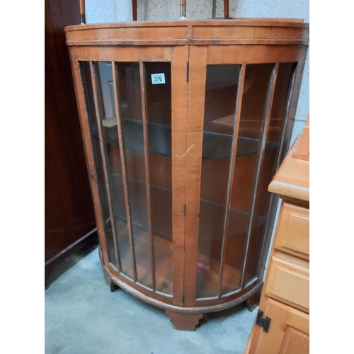 376 - A 1930's display cabinet COLLECT ONLY.