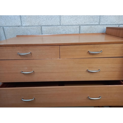 380 - A vintage Stag bedroom chest of drawers and vintage Stag wardrobe COLLECT ONLY