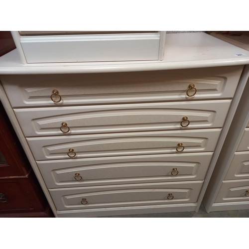 381 - Two chests of drawers and two bedside chests, COLLECT ONLY.