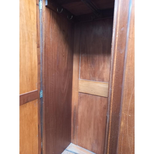 383 - A mahogany combination wardrobe, COLLECT ONLY.