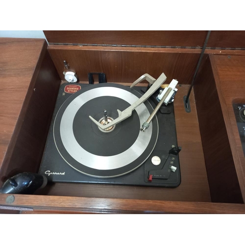 388 - A retro Dynatron radiogram with Garrard record deck (missing stylus), COLLECT ONLY.