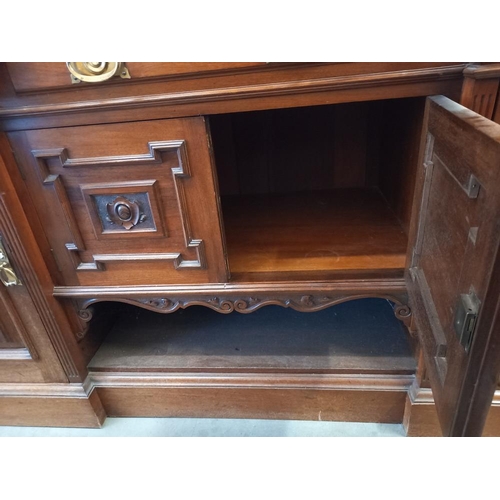 390 - A good Victorian mahogany mirror back sideboard, COLLECT ONLY.