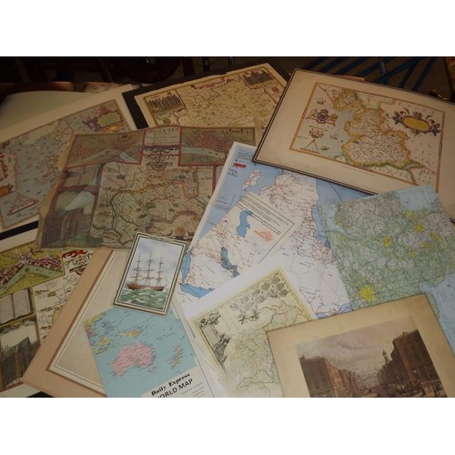 230 - A quantity of Maps and prints Collect Only