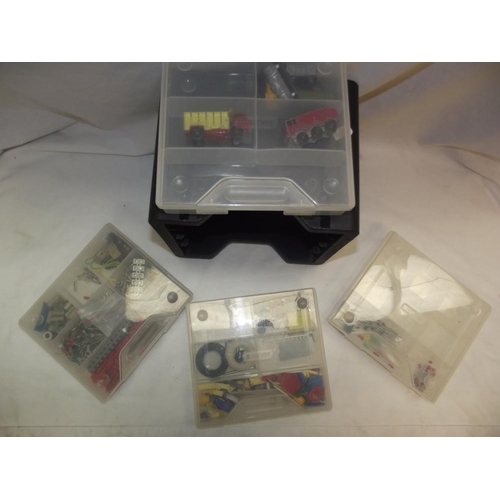 1018 - 4 plastic storage drawers/units containing Lesney diecast vehicles