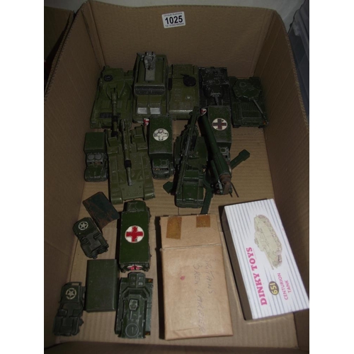 1025 - A quantity of Dinky military vehicles etc including Astra gun