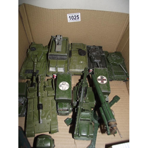 1025 - A quantity of Dinky military vehicles etc including Astra gun