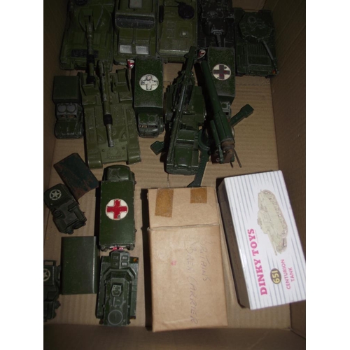 1025 - A quantity of Dinky military vehicles etc including Astra gun