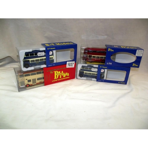 1037 - 9 boxed Britbus and BT models bus and coach models