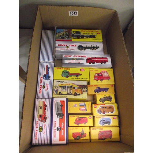 1042 - 18 boxed Atlas editions Dinky commercial vehicle replicas including Foden, Leyland, Bedford etc incl... 