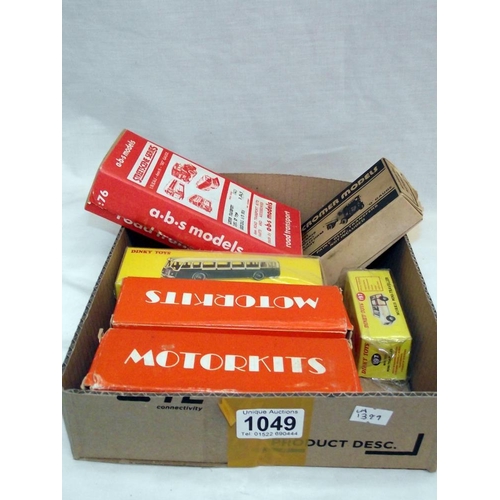 1049 - 2 boxed motor kits, Cromer, ABS models white metal kits  unchecked and 2 boxed Atlas Dinkys