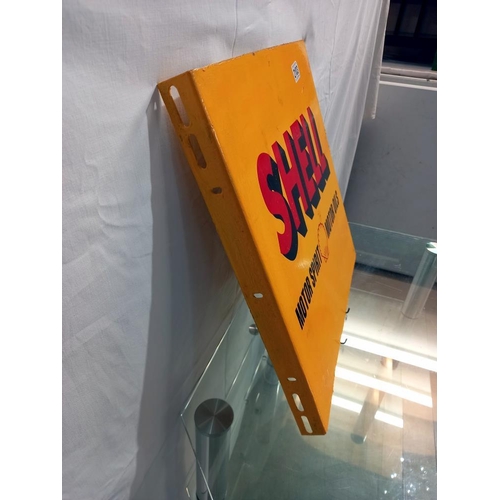 2103 - A double sided Shell Spirit motor sign, 45 x 44 cm, COLLECT ONLY.