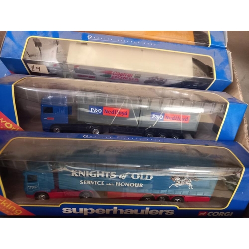 1100 - 11 boxed Corgi Superhaulers trucks